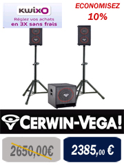 Cerwin Vega - Vega 1500 A : Sono Amplifiée 1500 watts RMS Cerwin Vega