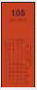 Feuille de Gelatine Orange code couleur 105 - 500 x 750 mm