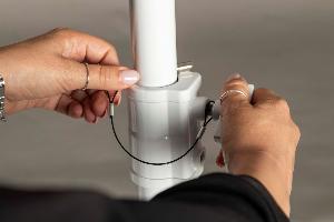 PROEL PRLS240wh - Pied son / lumière sur vérin blanc