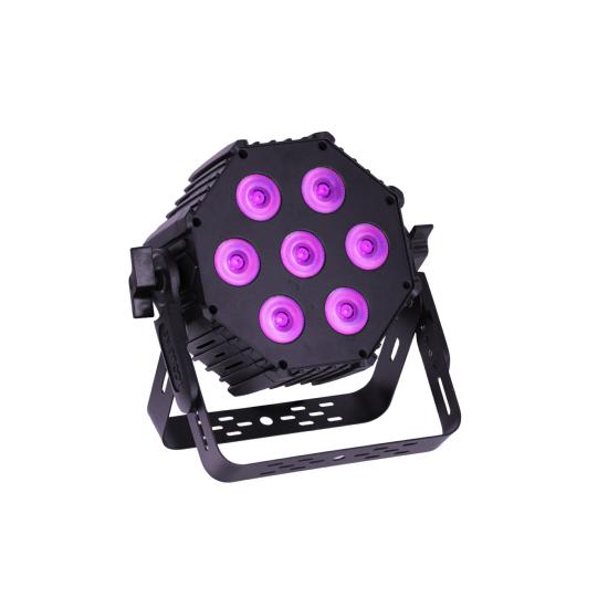 J.COLLYNS STAGEPAR 7x30W HEXA - Par Slim 7x30W RGBWA-UV 6-en-1