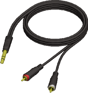 ProCab REF 719 - Câble Audio Jack 6,35 mm stéréo vers 2 x RCA - 3M