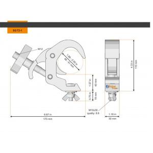 GLOBAL TRUSS 5073-1B - Collier selflock clamp 250kg easy "black"