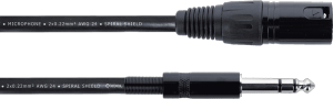 CORDIAL ECL EM0.5MV - XLR / Jack - Câble XLR mâle / Jack 6,35 mm TRS métal  50cm