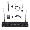 SIMPLE MICRO MAIN UHF WM 4400 PT UHF GR1 + MICRO SERRE TÊTE + MICRO CRAVATE + EMETTEUR DE POCHE UHF 
