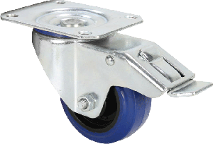 Adam Hall Hardware 372091 - Roulette Pivotante avec Frein Bandage bleu 80 mm
