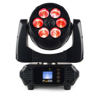 BeamZ FUZE610Z - Lyre wash à led, 6 x 10 W Zoom, set de 2 + Flight