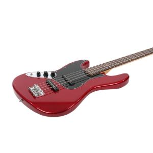 PRODIPE JB80 LH RA CAR - Guitare basse  Gaucher 4 cordes Candy RED