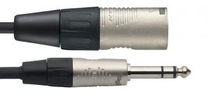 STAGG NAC1PSXMR - Série N, câble audio, jack/XLR (m/m), symétrique, 1 m