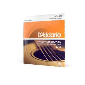 D'ADDARIO EJ15 - Phosphor Bronze Acoustic Guitar Strings, Extra Light, 10-47