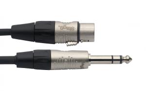 STAGG NAC3PSXFR - Série N, câble audio, jack/XLR (m/f), stéréo, 3 m