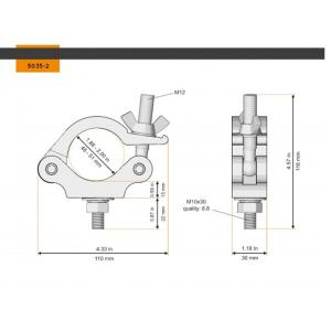 GLOBAL TRUSS 5035-2-B - Collier 49-51mm 300kg - black