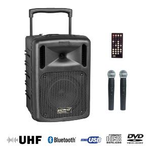 SONO PORTABLE BE9610 UHF ABS - CD MP3 + USB + DIVX + 2 MICRO MAIN UHF BLUETOOTH