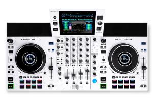 DENON DJ DDE SCLIVE4-WH - Système DJ autonome 4 voies avec écran tactile 7" W
