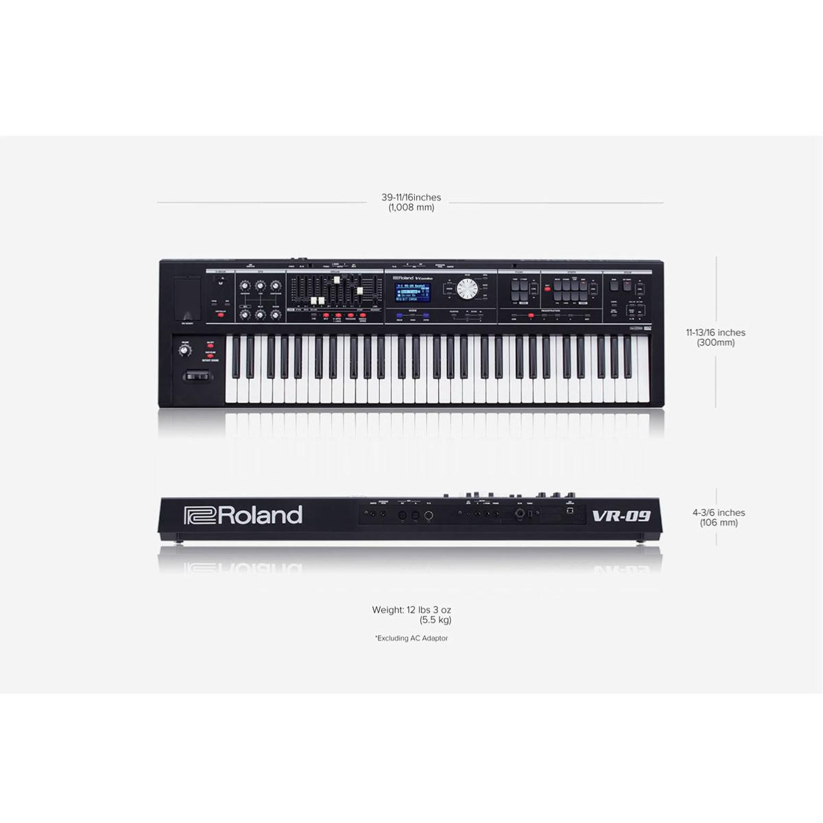 Synthétiseur Roland VR-09 - Clavier Portable Léger, Sons Vintage Et Modernes, Effets Intégrés - 9