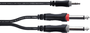 CORDIAL ECL EY3WPP - Mini-Jack / Jack - Fiche 3,5 mm stéréo/2x 6,35 mm mono - 3m