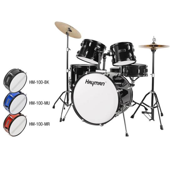 HAYMAN HM-100-MU  - Batterie acoustique - 5 pièces drum kit