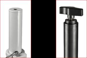 PROEL PRLS240wh - Pied son / lumière sur vérin blanc