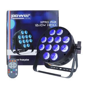 POWER LIGHTING XPRO PAR 12x10W HEXA - Par Slim 12 Leds de 10W 6-en-1