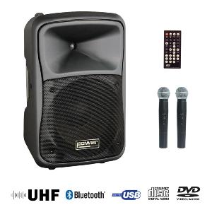 BE 9412 UHF ABS - Sono portable CD MP3+USB+DIVX+2 micros main UHF+Bluetooth