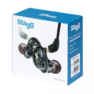 STAGG SPM-235 BK - Ecouteurs haute résolution à isolation acoustique, noirs