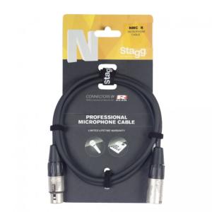 STAGG NMC3R - Câble de microphone XLR/XLR (m/f), 3 m, série N
