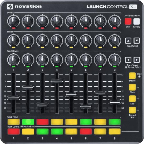 NOVATION RNO LAUNCH-CONTROL-XL-B - controleur 24 pots - 8 faders - 16 pads