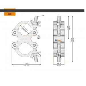GLOBAL TRUSS 8231 - Collier double 49-51 mm 500kg