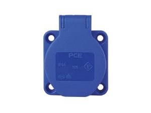 PCE • Embase Femelle droit 16A 380V 2P+T IP44 Bleu