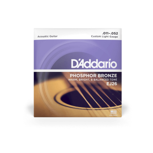 D'ADDARIO EJ26 - Phosphor Bronze Acoustic Guitar Strings, Custom Light, 11-52