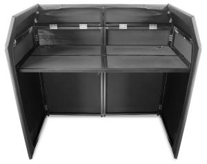 VONYX DB3 - DJ stand, Pupitre avec Lycra noir et blanc et sacoches