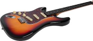 EKO GEE ST300-SB-LH - ST 300 - Type Strat vintage - Sunburst gaucher