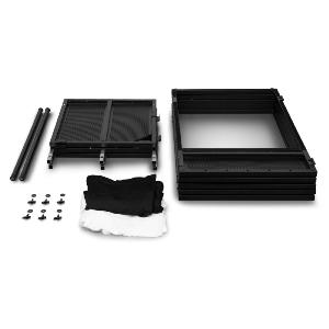 VONYX DBA200 - Ecran DJ pliable, 2 m, table intégrée, avec lycras blanc et noir