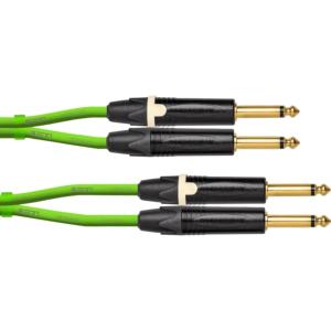 CORDIAL - ECL DJ-JK1.5G - Câble 2xJack 6.35mm Mono / 2xJack 6.35mm Mono - 1.50m