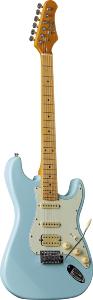EKO GEE ST351-BLU - ST 351 - Type Strat vintage HSS - touche érable - Daphne Blu