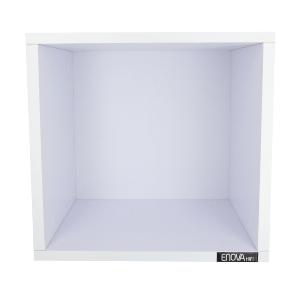 ENOVA hifi VINYLE BOX 120WH - Meuble blanc pour 120 vinyles