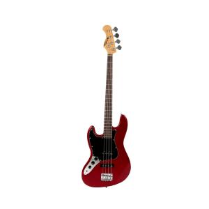 PRODIPE JB80 LH RA CAR - Guitare basse  Gaucher 4 cordes Candy RED