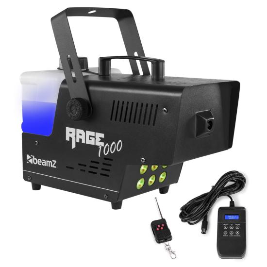 BEAMZ RAGE1000LED - MACHINE A FUMEE 1000W, EFFET LED AVEC PROGRAMMATEUR