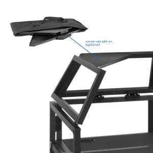 VONYX DB5-Pro DJ - Ecran DJ alu, 2 m, table intégrée