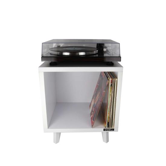 ENOVA VINYLE LOVER CUBE WH - Meuble Hifi blanc