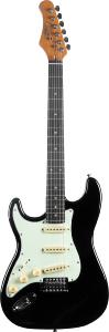 EKO GEE ST300-BLK-LH - ST 300 - Type Strat vintage - Black gaucher