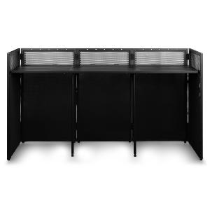 VONYX DBA200 - Ecran DJ pliable, 2 m, table intégrée, avec lycras blanc et noir