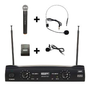 SIMPLE MICRO MAIN UHF WM 4400 PT UHF GR1 + MICRO SERRE TÊTE + MICRO CRAVATE + EMETTEUR DE POCHE UHF 