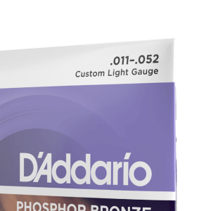 D'ADDARIO EJ26 - Phosphor Bronze Acoustic Guitar Strings, Custom Light, 11-52