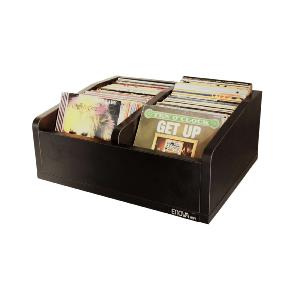 ENOVA VINYLE BAC 45T BL - Meuble noir pour vinyles 45 tours