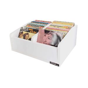 ENOVA VINYLE BAC 45T WH - Meuble blanc pour vinyles 45 tours