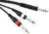 Câble Economique 1 x Jack stéréo / 2 x Jack mono 1 m