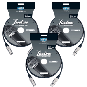 Pack Promo câble XLR M/F série éco - 6 mêtres - Lot de 3 câbles