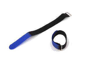 Attache câble Velcro 20 x 2,0 cm, bleu