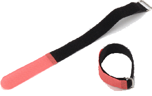 Attache câble Velcro 20 x 2,0 cm, rouge